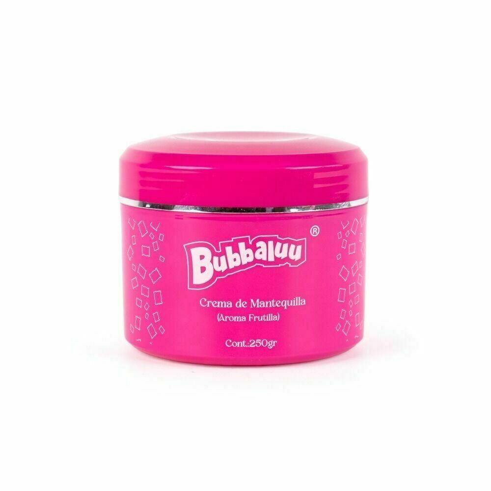 CREMA CORPORAL DE MANTEQUILLA AROMA FRUTILLA BUBBALUU 250G
